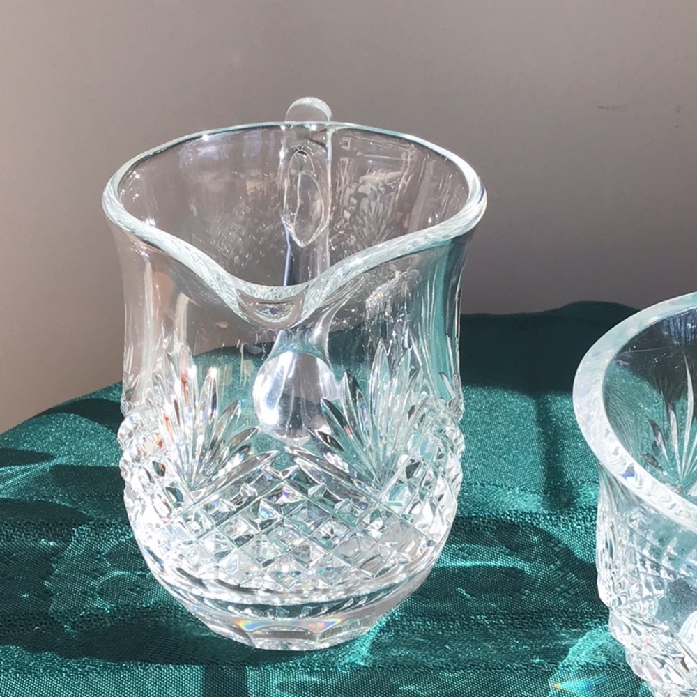 Wedgwood‎ Crystal Sugar Bowl and Creamer Set Vintage - Picture 2 of 11